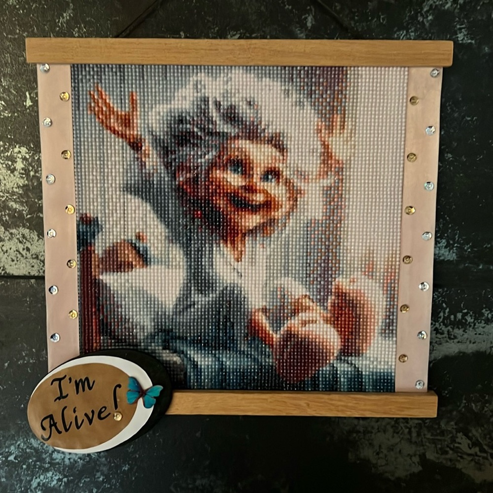 Custom Framed Art-Diamond Painting-"I'm Alive!"